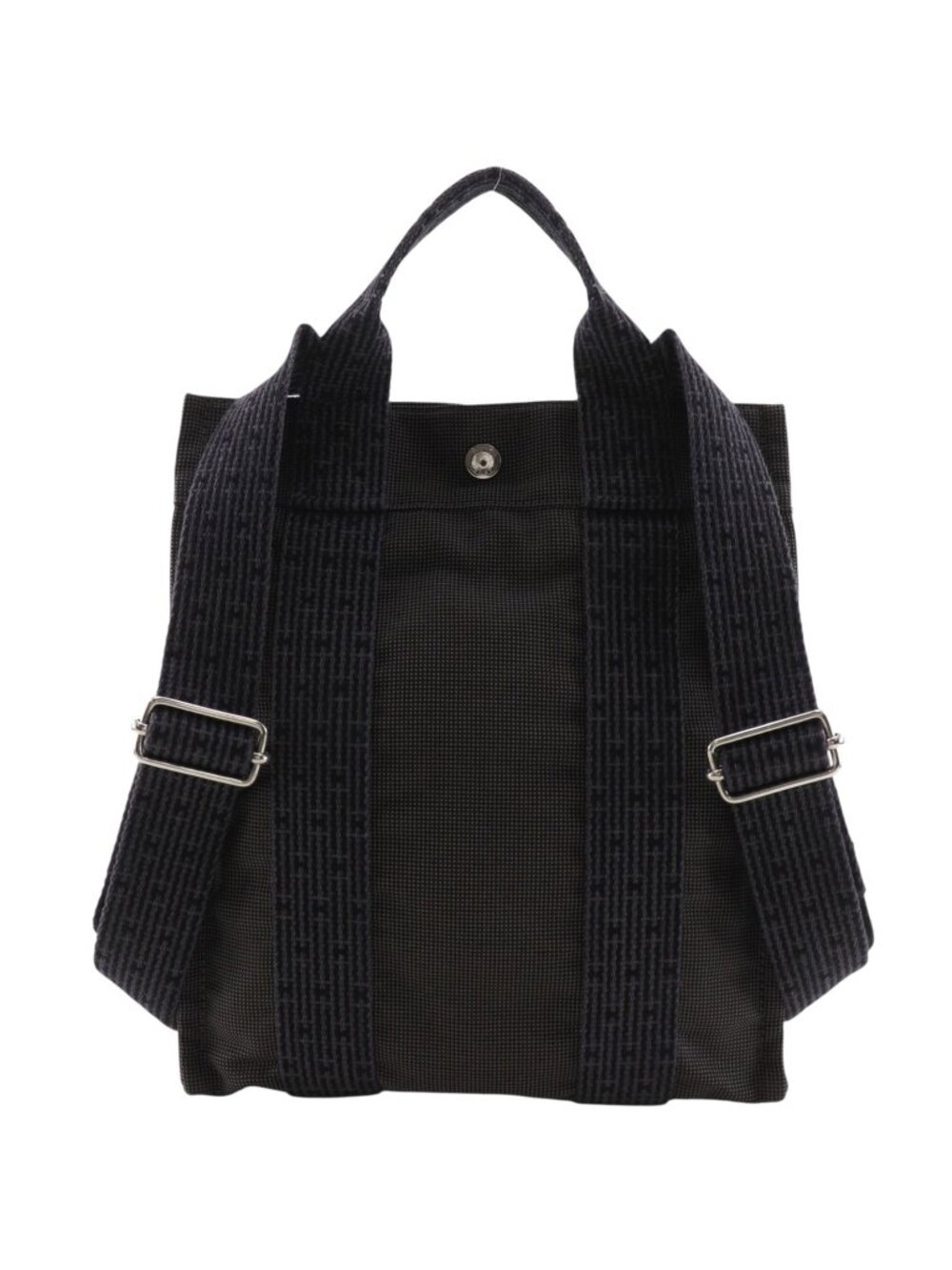 Hermes Herline a Dos PM Nylon Canvas Gray Backpack